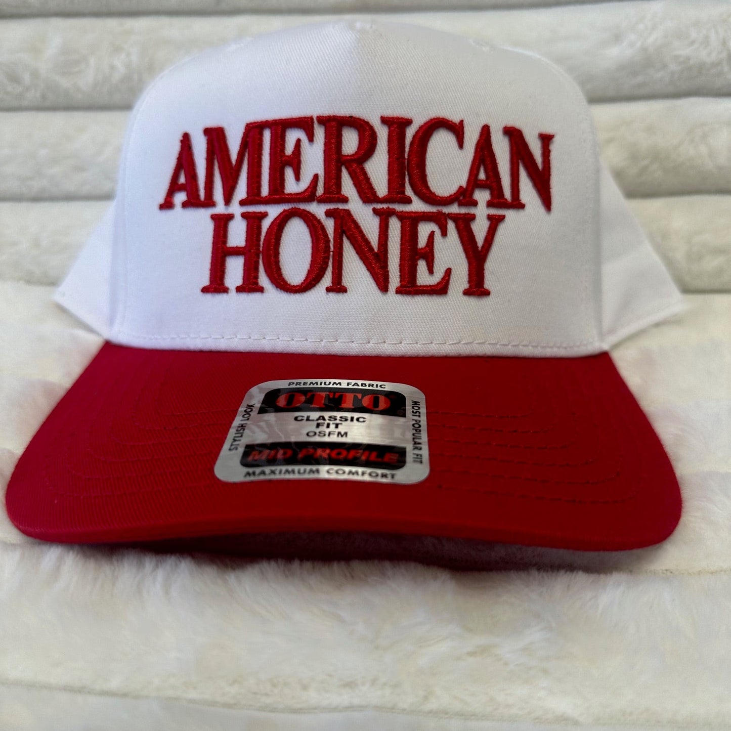 AMERICAN HONEY 3D Embroidered Trucker Cap