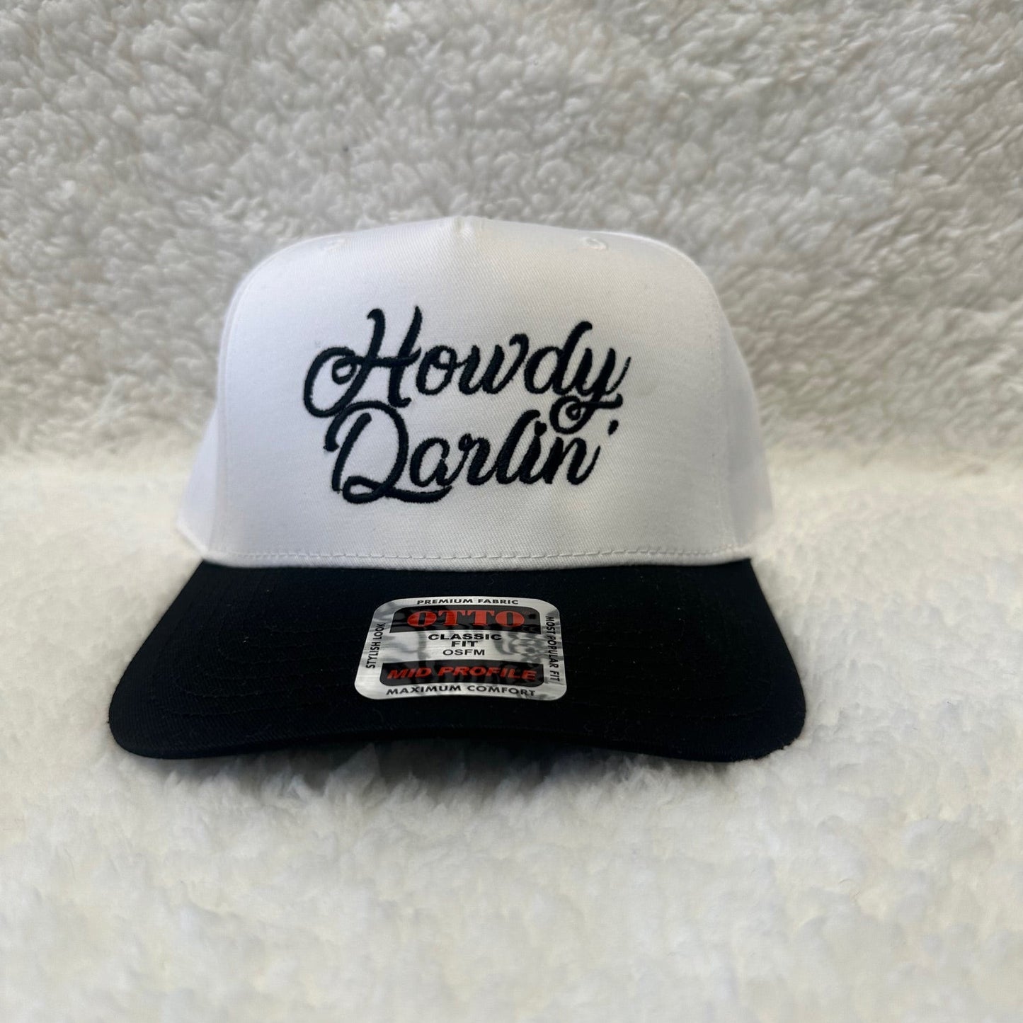 HOWDY DARLIN' cute embroidery trucker hat