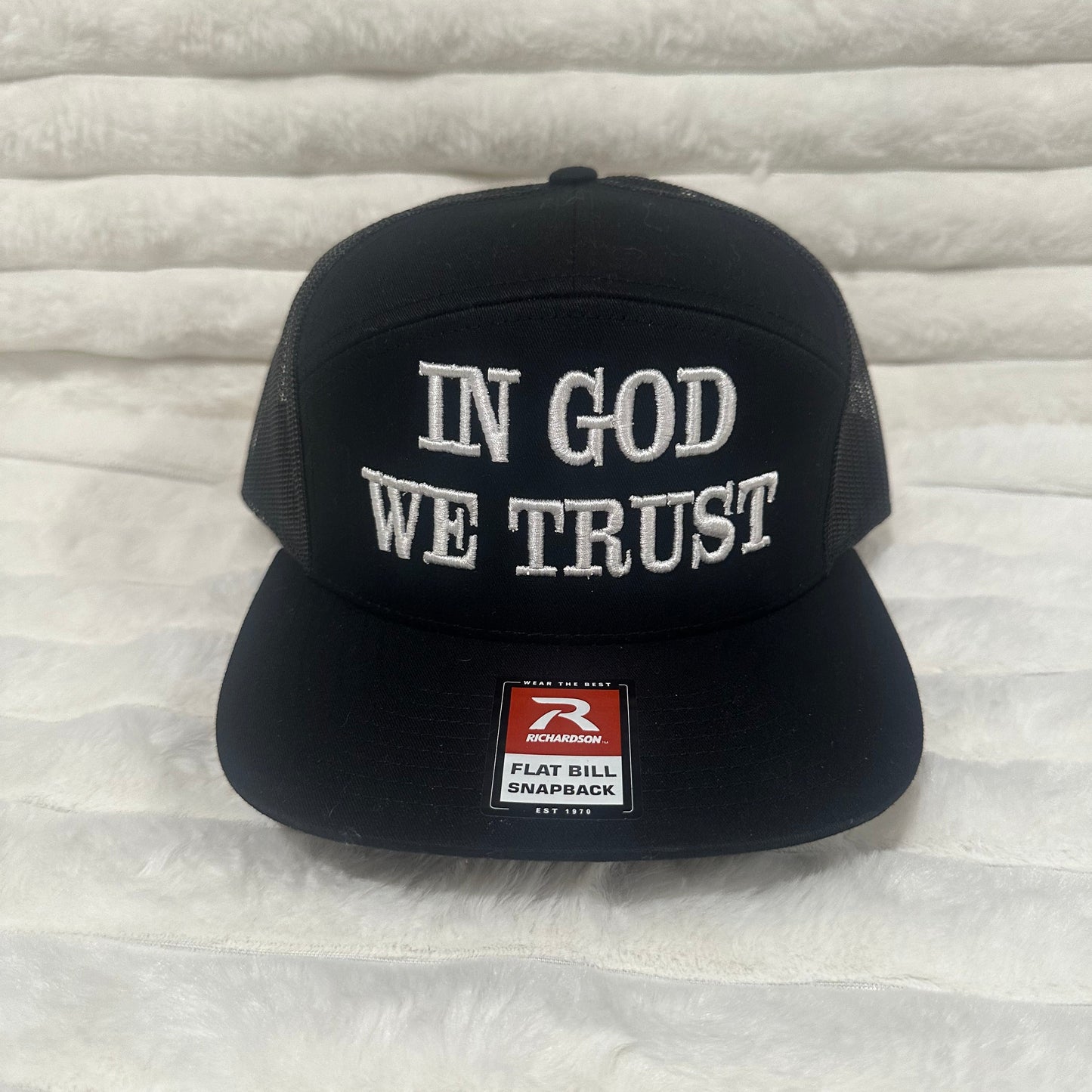 IN GOD WE TRUST 7 panel snapback