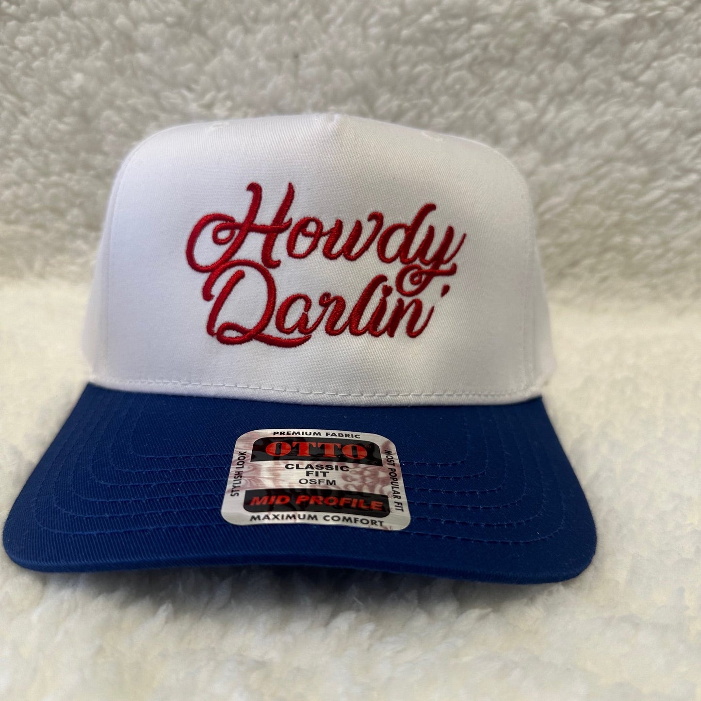 HOWDY DARLIN' cute embroidery trucker hat