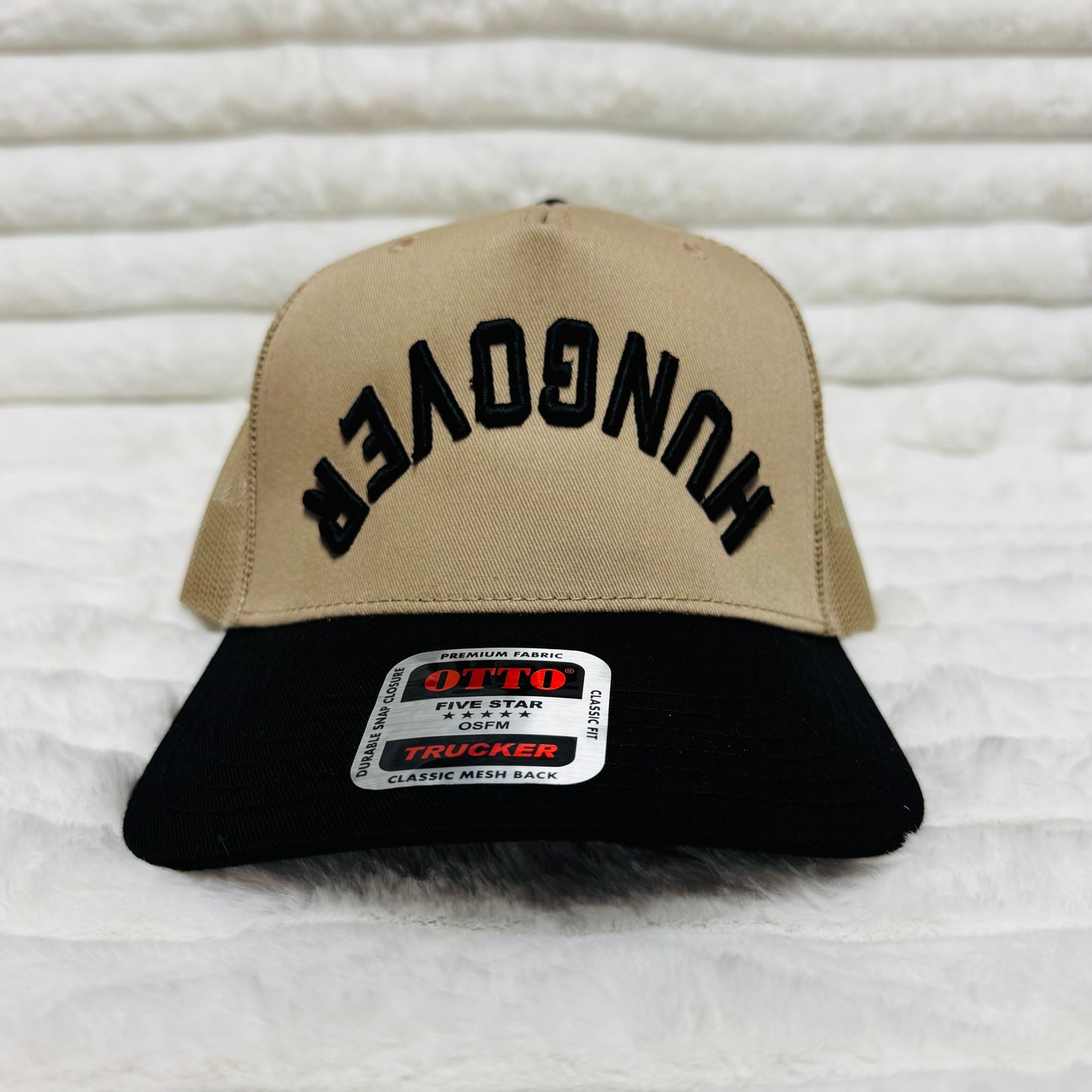 HUNGOVER upside down 3D embroidered trucker hat