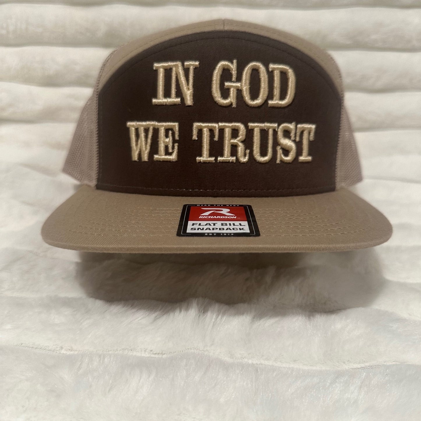 IN GOD WE TRUST 7 panel snapback