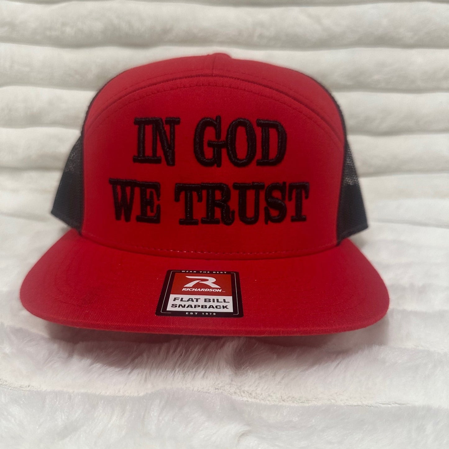 IN GOD WE TRUST 7 panel snapback